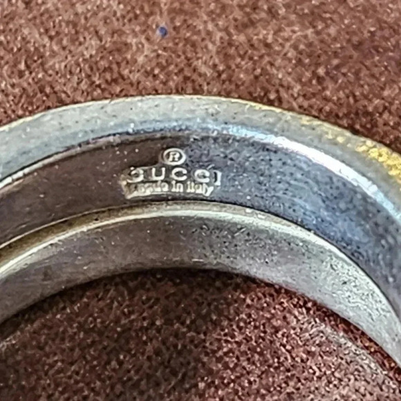 Gucci Snake G Logo 925 Sterling Silver Ring, Size 5 - Picture 4 of 5